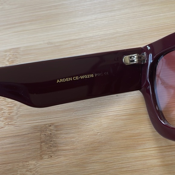 Brand New Diff Eyewear Arden Boxy Square Claret Wine 